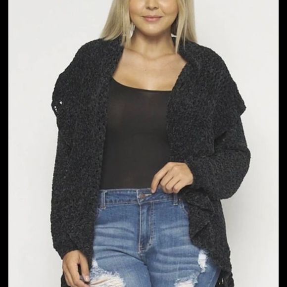Jackets & Blazers - Purple Casual Oversized Open Front Dolman Long Sleeve Knit Cardigan Sweat…
